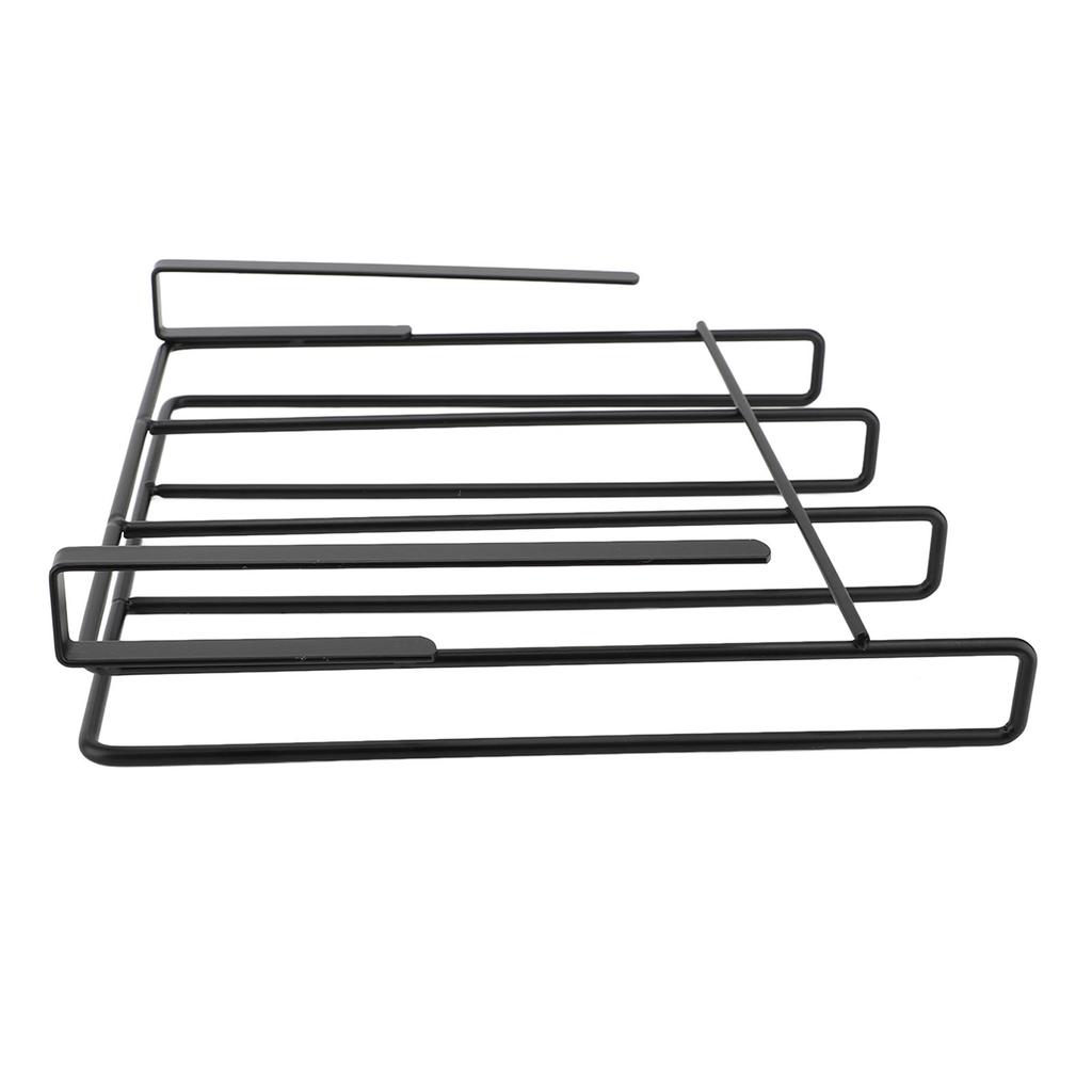 Under Cabinet Hanging Rack Carbon Steel Space Saving Under Cabinet Hanging Organizer for Kitchen Pot Lid Chopping Board