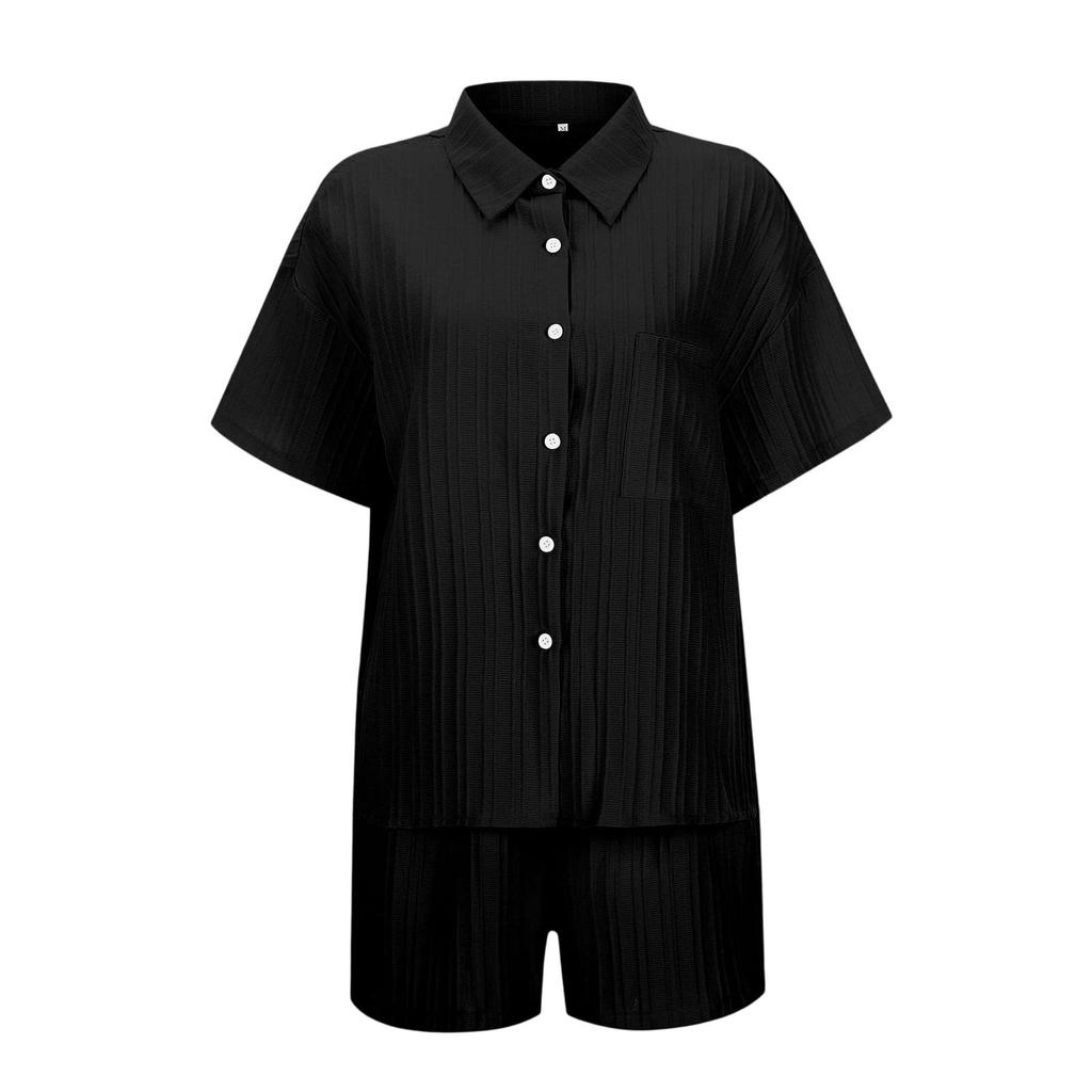 2 Piece Sets For Women T-shirt Shorts Outfits Fashion Sexy Summer Short Sleeve Pleated Midriff Suit