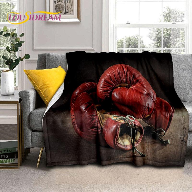 Boxing Gloves 3D Boxer Fight HD Blanket,Soft Throw Blanket for Home Bedroom Bed Sofa Picnic Travel Office Rest Cover Blanket Kid