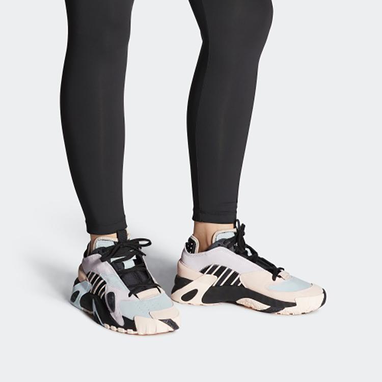 adidas Originals Streetball Retro Casual Breathable Mid-Top Basketball Shoes Women Sneakers Pink Blue FX8685