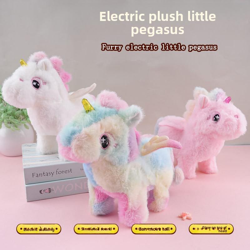 Promotional Gift Electric Unicorn That Can Cry Walk Wag  Stuffed Animals Plush