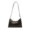 Underarm Handbag - Stylish Shiny Leather Shoulder Bag with A Round Shape