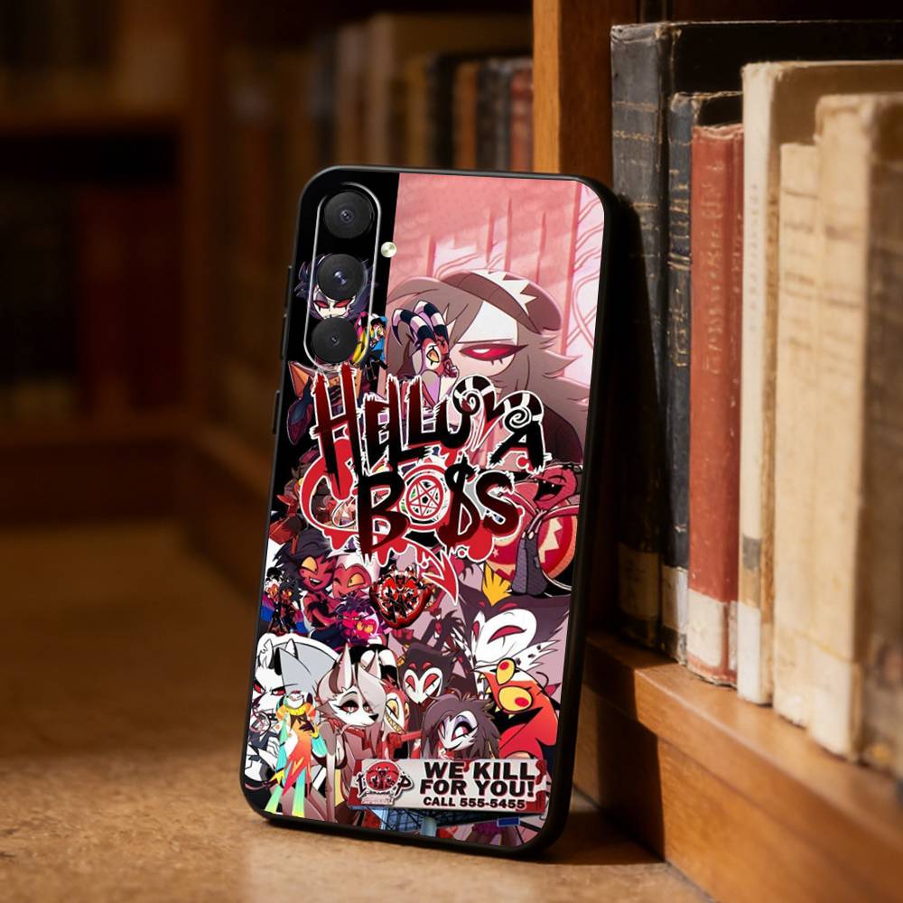 

Аниме H-Helluva B-Boss Чехол для телефона Samsung S26,S25,S24,S23,S22,S21,Ultra,Plus,FE Черный Мягкий Чехол Samsung S25