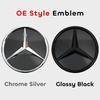 Auto Frontgrill Emblem Stern Plakette 3D Spiegel OE Stil Flache Oberfläche Für Mercedes Benz W245 W204 X204 B180 B200 B250 C280 C300 C350