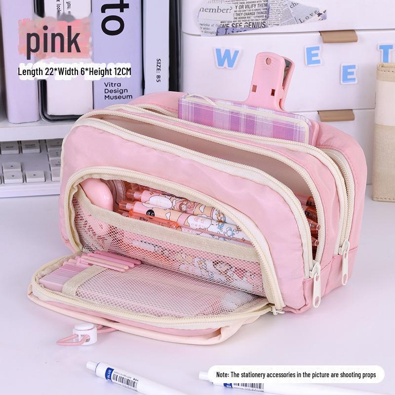 

Высококачественный пенал Ins-Style с завязкой на шнурке: Большая вместительная, устойчивая к загрязнениям коробка для канцелярских принадлежностей для учеников начальной и средней школы multi-layer