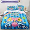 3pcs Duvet Cover Set (1*Duvet Cover + 2*Pillowcase, Without Core), Bananas in Pyjamas Print Soft All‑Season Bedding Set, Home Bedroom Decor Gift