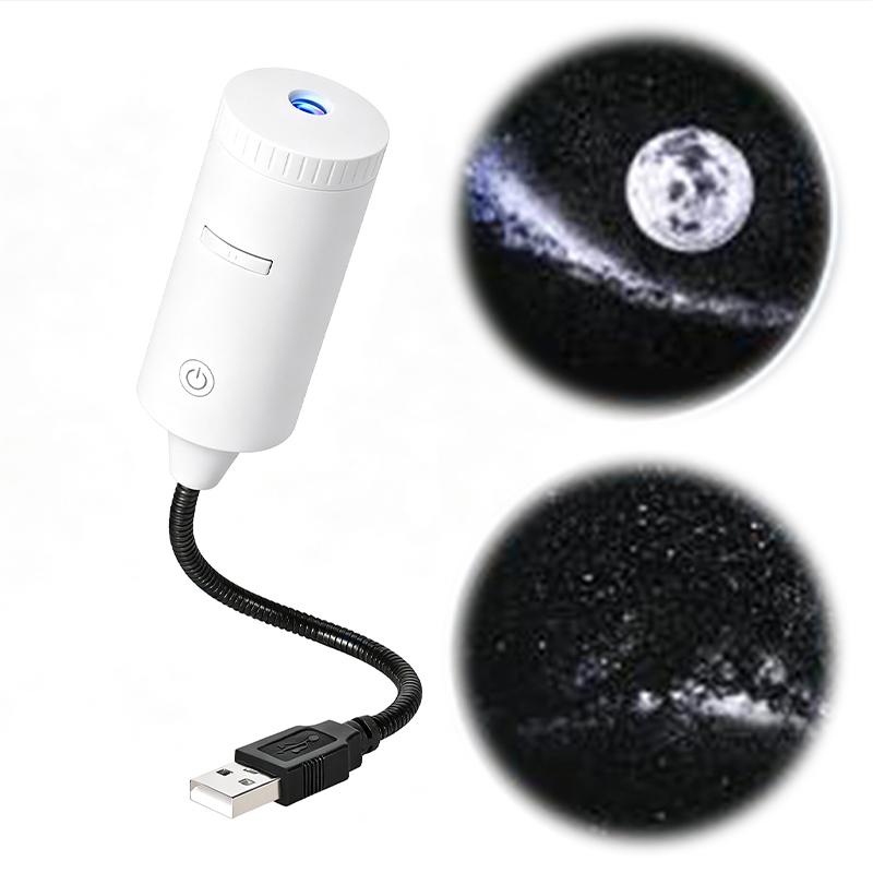 USB Starry Sky Projector Lamp Atmosphere Light Plug and Play Romantic Star River Night Light Bedroom/Car Top Projection Light