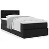 Ottoman Bed with Mattress Black 80x200 Cm Faux Leather