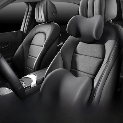Set Premium de Cojín Lumbar de Espuma Viscoelástica para Coche y Almohada para el Cuello