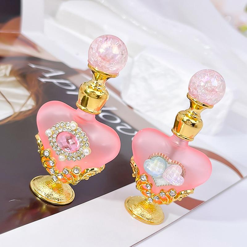 5 ml Herz Metall Leer Nachfüllbar Parfümöl Attar Flasche Glasbehälter Geschenk Heimdeko Hochzeitsgeschenke
