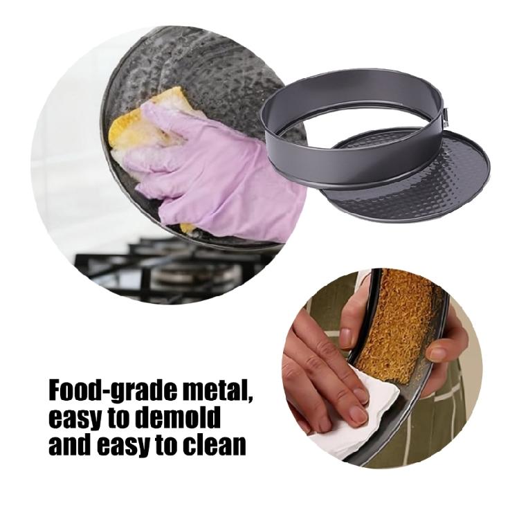 Lot de 2 Moules à Gâteau Ronds 28 Cm Outil de Cuisson en Acier au Carbone Avec Base Amovible Pour un Nettoyage Facile