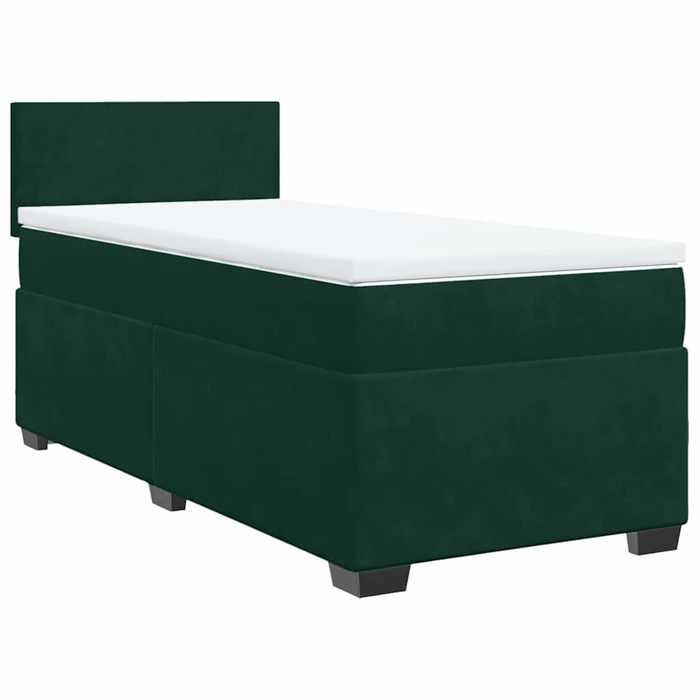 Maison Exclusive - Sommier à lattes de lit avec matelas Vert foncé 100x200 cm