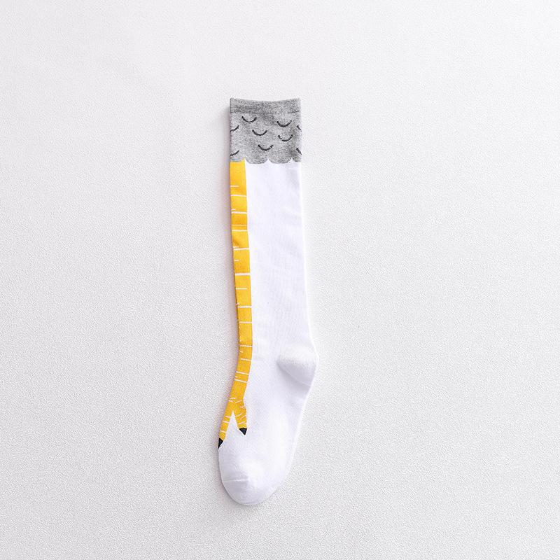 

Women s Funny Chicken Foot Knee-High Socks - Ostrich Pattern, Over-the-Knee, Cotton, Autumn/Winter One Size