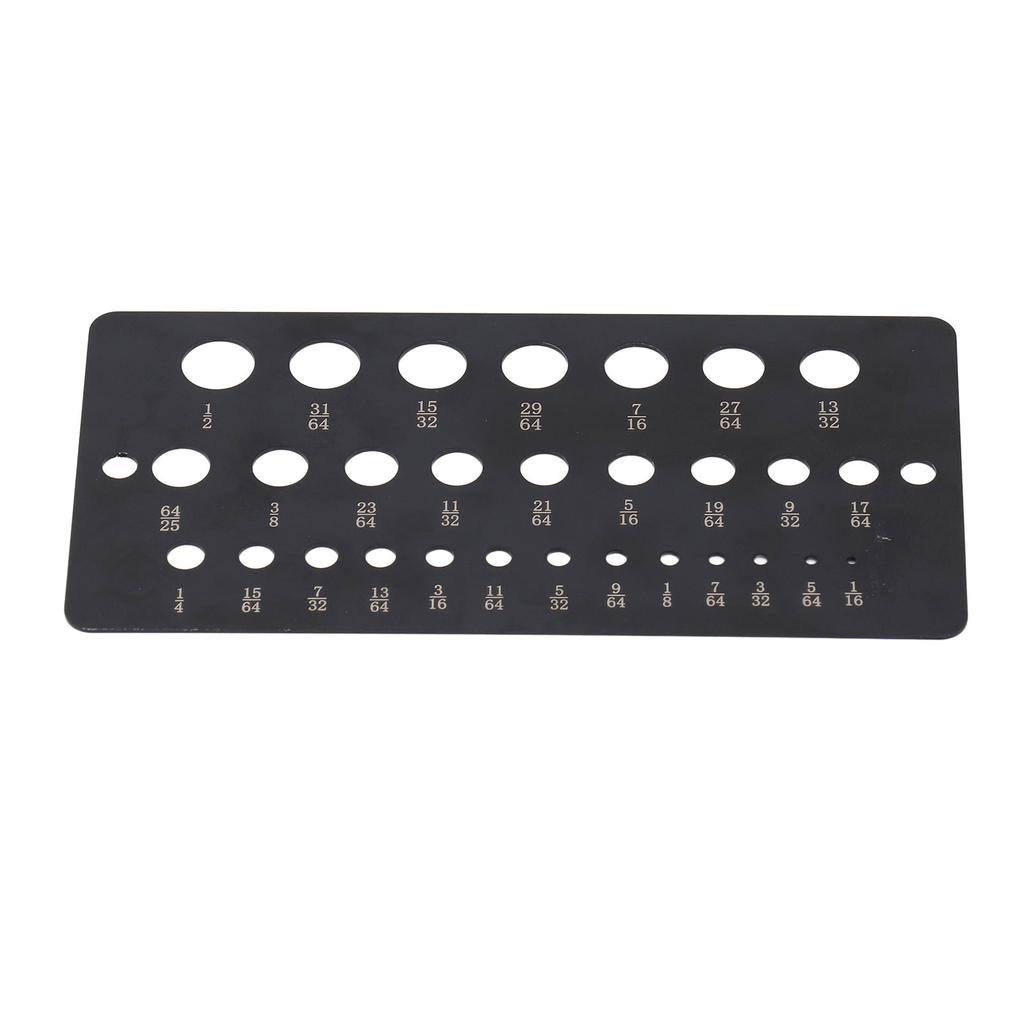 Calibru pentru Burghie cu 29 de Găuri de la 1/16 la 1/2 Inch Decimal Metric Verificator de Mărime pentru Burghie din Oțel Inoxidabil pentru O