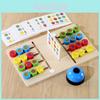 Wooden Fruit Sorting Board Game For Kids With Interactive Dual Player Challenge