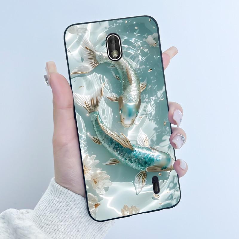 Matte Soft TPU Case For Nokia 1 Plus 2 2.1 2.2 Phone Case Luxury Cute Love Rabbit Funny Cat Black Silicone Ultra Thin Back Cover
