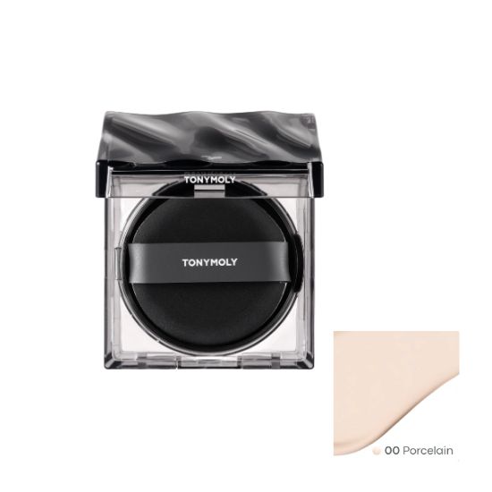 TONYMOLY Skin Tone Fixing Cover Cushion Set (Main Product + Refill) 00 Porcelain