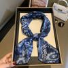 Double-Sided Contrast Plaid Paisley Square Scarf Women - 70x70cm Knitted Lightweight Wrap Office Chic Casual Styling