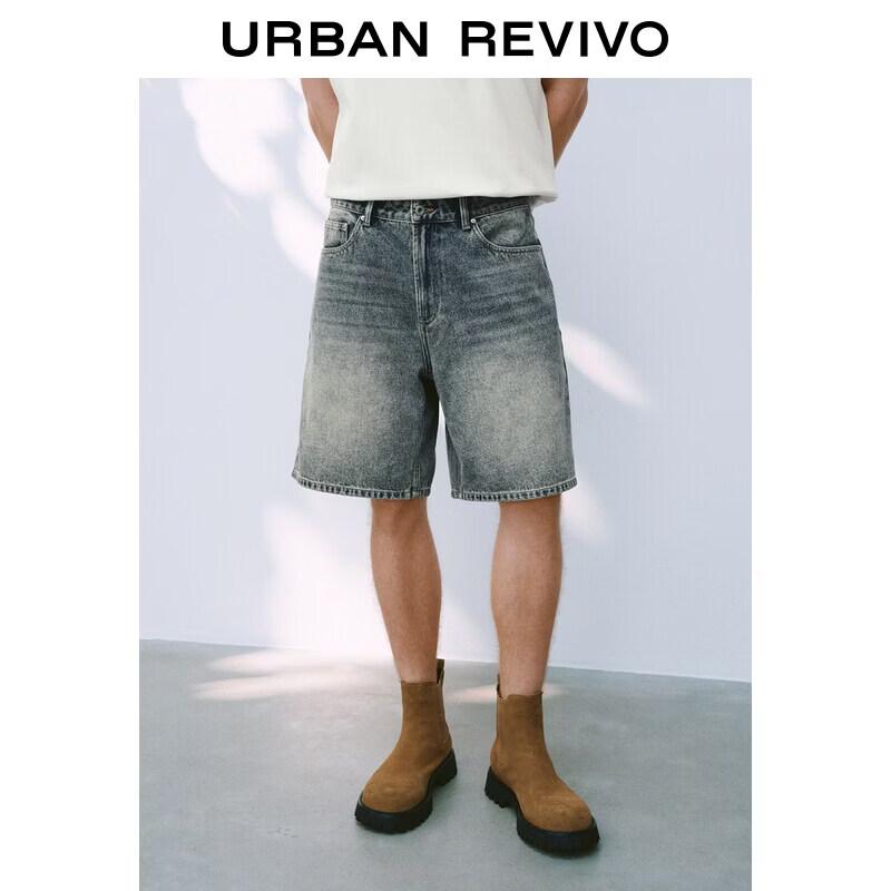 Men s Vintage Washed Denim Shorts 32