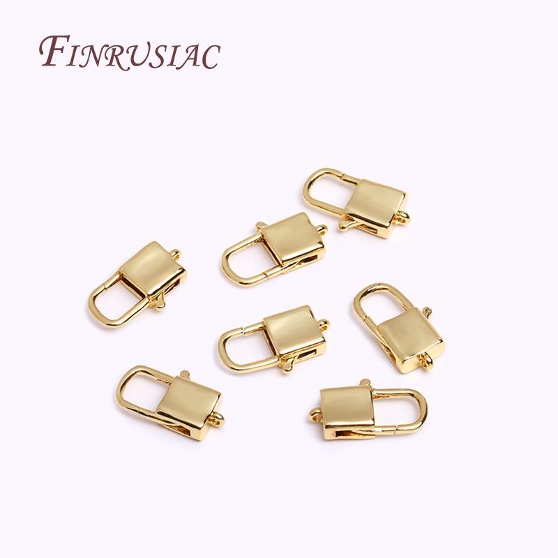 Trendy 7 Styles 18K Gold Plated Lobster Clasp Hooks Connector For Making Necklace Bracelet DIY Chain Jewelry Materials Wholesale