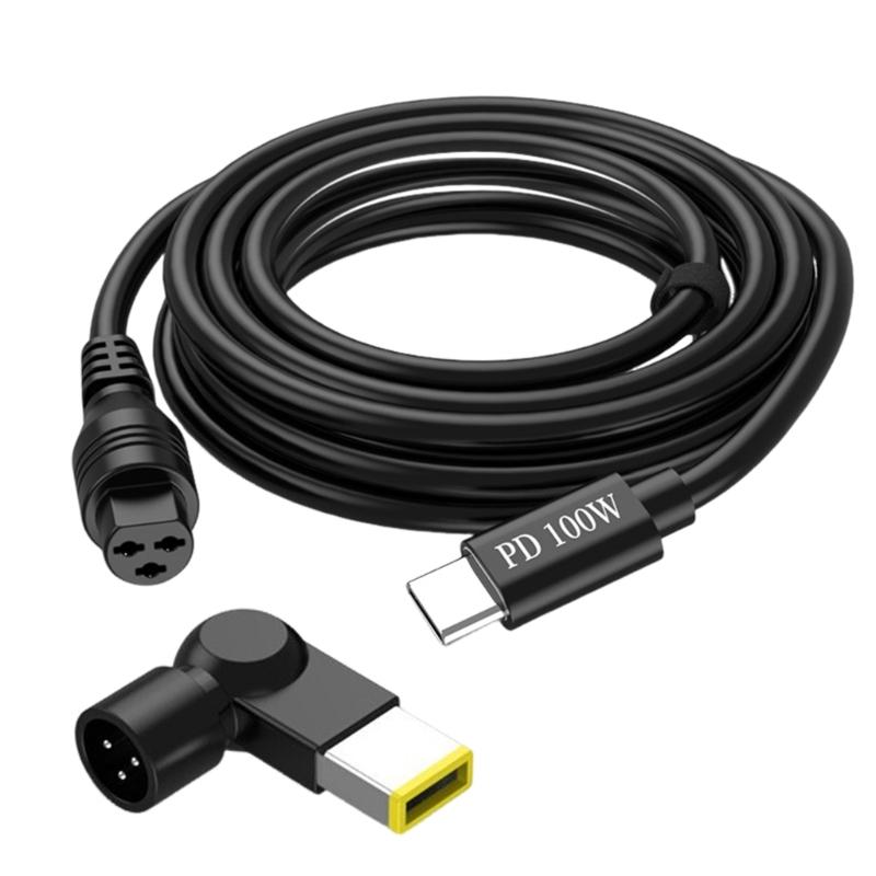 Fast Speed PD100W Charging Cord Type C To 3pin Connector Cable For Laptop Devices And PD100W Compatible Electronics 1