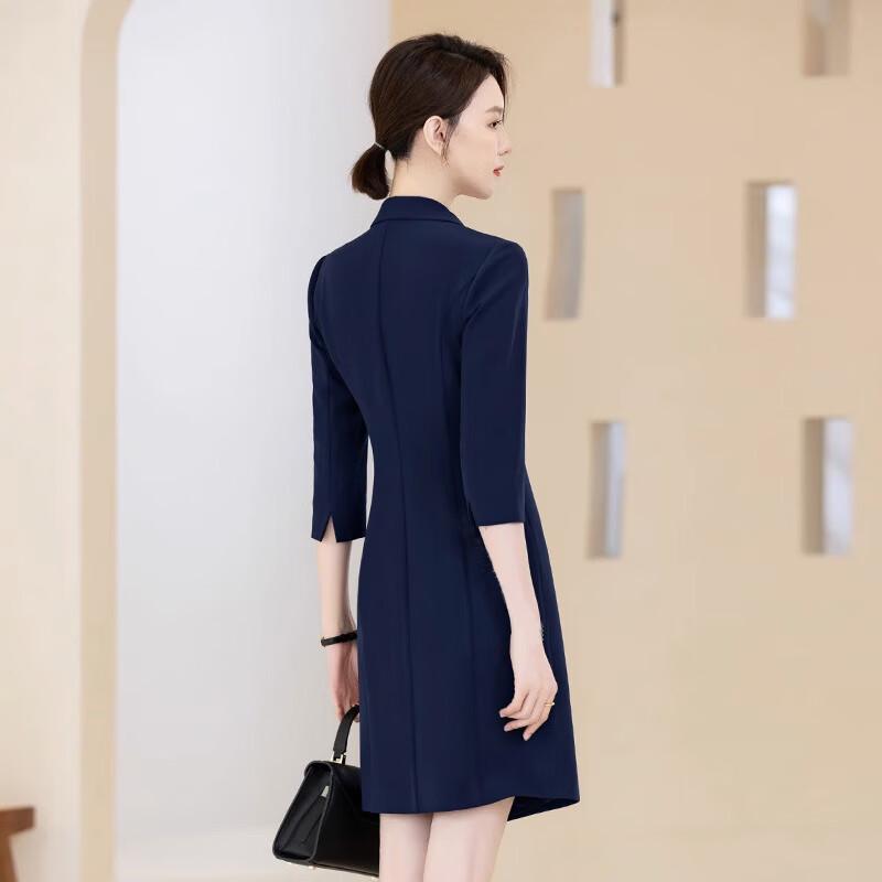 Damen Navyblau Professionelles Anzugkleid