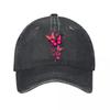 Vibrant Pink Butterfly Wall Art Decor Washed Baseball Cap Outdoor For Womens Unisex FeUnisex