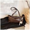 2025 simple retro texture large capacity commuter bag square student leisure tote bag portable shoulder messenger bag