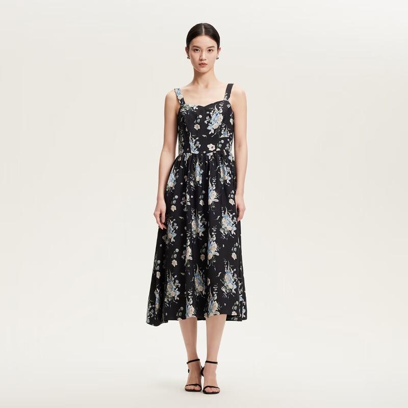 VEROMODA 2025 Spring Printed A-Line Strappy Midi Dress