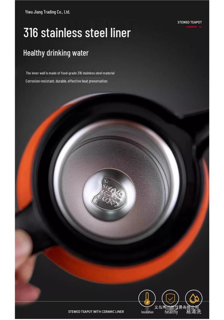 316 Stainless Steel Large Capacity Tea Thermos – Food Grade Kettle for Home & Office (2025 Model)