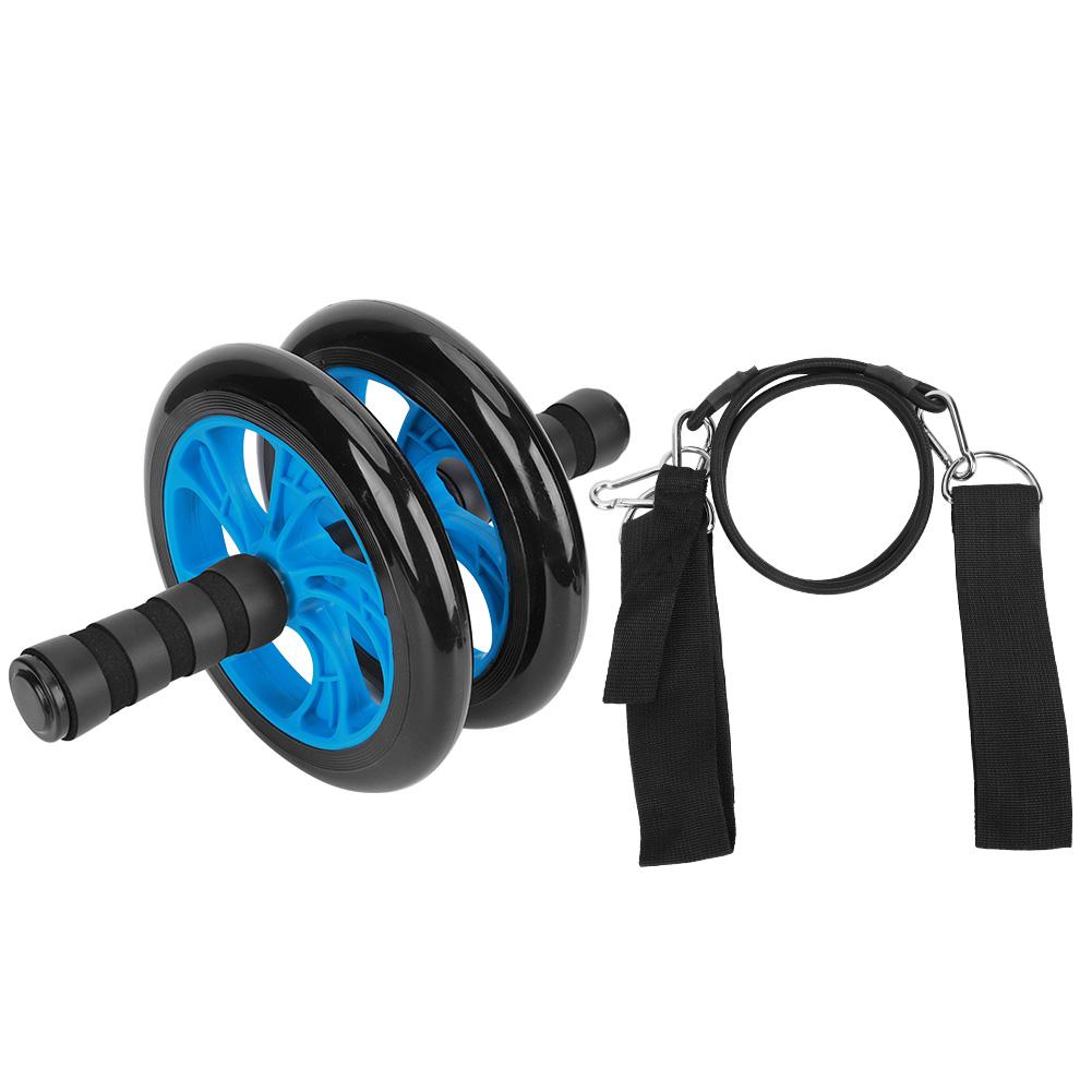 Quality Fitness Roller Workout Abdominal Exerciser with Pull Strap Domestic Muscle Training Equipmentblue