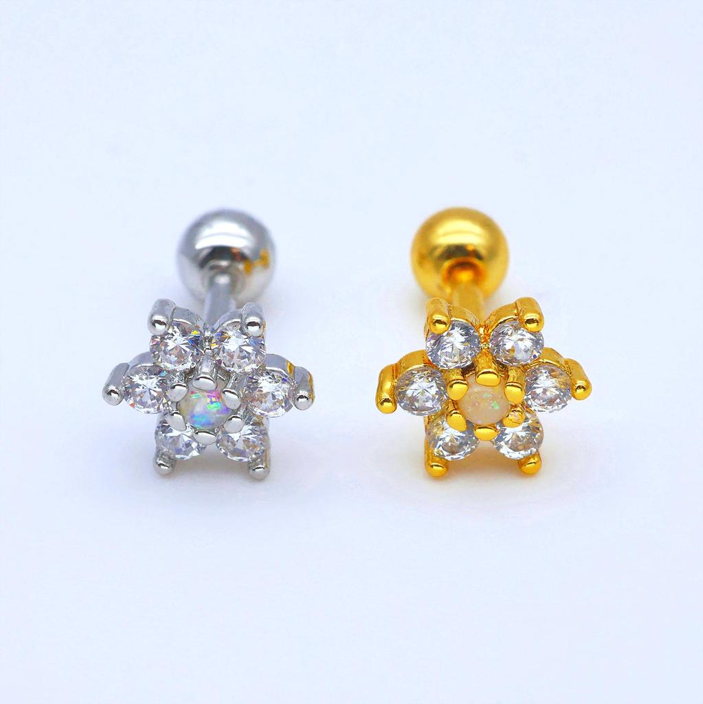 Unisex Fairy Zircon Studs: Ear, Nose, Tongue & Lip Piercing Jewelry