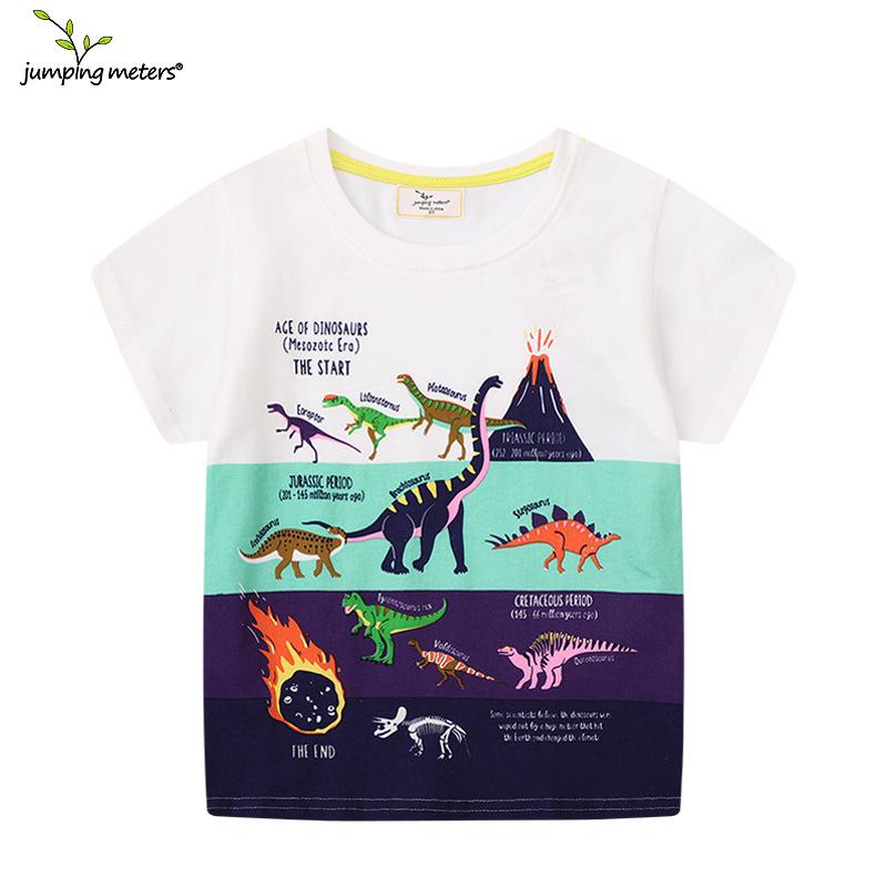 

2025 Summer Kids Dinosaur T-Shirt, Round Neck, Short Sleeve, Trendy Top 5T for 100-110 cm