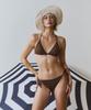 VINAJ Triangle Bikini Panties (Solid/Brown)