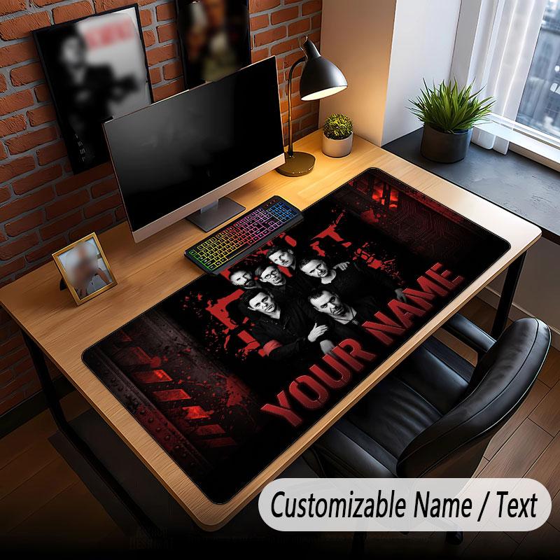 Custom Name Extended Mouse Pad,Rammstein Gaming Desk Mat For Home Office Desktop Decor