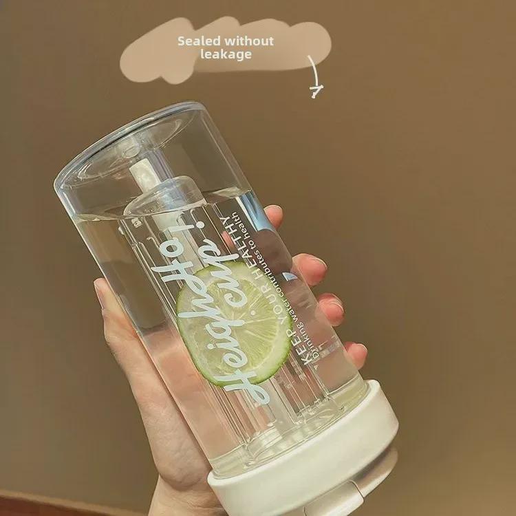 High-Value, Heat-Resistant Straw Cup for Girls & Students - Portable, Anti-Fall Plastic Tea Cup