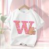 Sommer Capybara Anime Brief Niedlich Bedruckt Kinder T-Shirt Mädchen Kurzarm Mode Oberteile Kinderkleidung Lässige T-Shirts