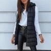 Women  Down Vest Women's Puffer Vest Casual Zip Up Quilted Padded Vest Hooded Sleeveless Jacket Winter Warm Outerwear