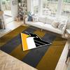 Pittsburgh Penguins Design Crystal Velvet Carpet Cozy Non?Slip Printed Rug For Bedroom Living Room Entrance