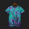 Summer Men's Breathable Round Neck Personalized Graffiti Printed