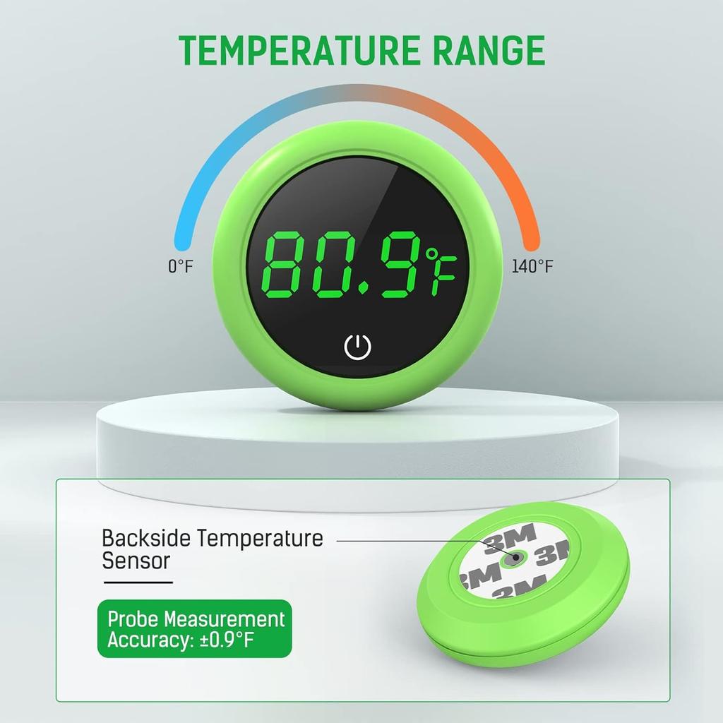 Fish Tank Thermometer, PAIZOO LED Aquarium Thermometer Digital Accurate Temperature Gauge, Stick-on Digital Thermometers Aquarium Accessories