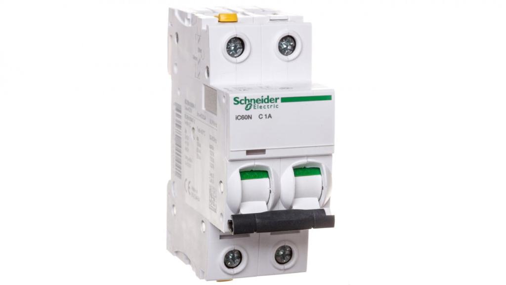 Wyłącznik Nadprądowy 2P C 1A 6Ka Ac Ic60N-C1-2 Acti9 A9F04201