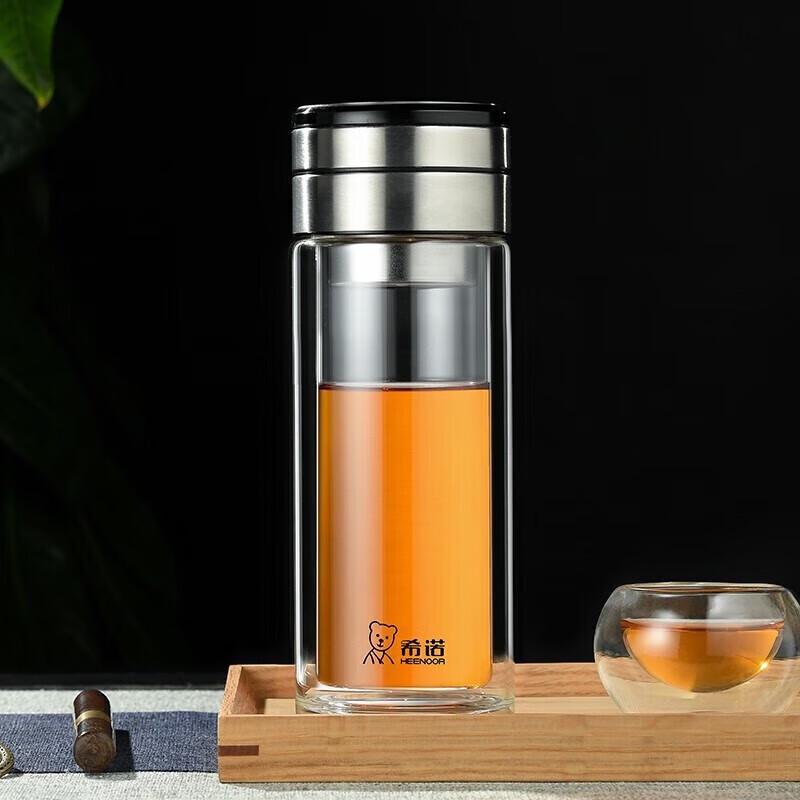 Xinuo XN-7095 Double-Layer Insulated Tea Infuser Glass Bottle