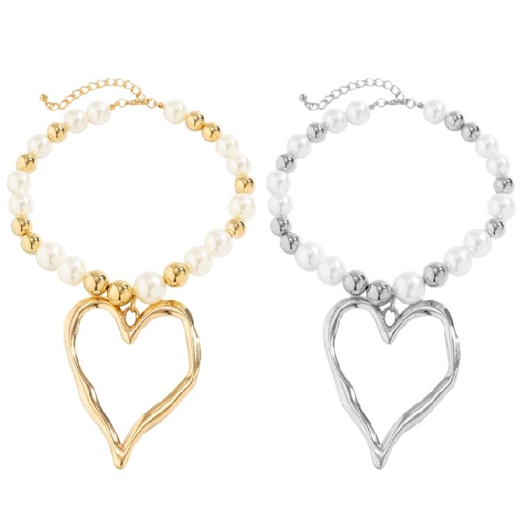 Irregular Heart Pendant Necklace Fashionable Neck Jewelry Unique Heart Necklace