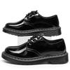 White Line, Mirror Low-top Small Leather Shoes Women's Genuine Leather British Large-size Short Boots Round Head Men's and Women's Casual Shoes