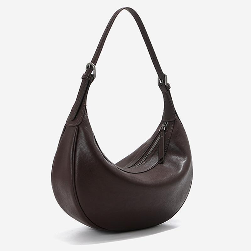 2026 Neue Halbmond-Hobo-Tasche Damen Große Schultertasche Leder Damen-Tasche High-End Nische Unterarmtasche