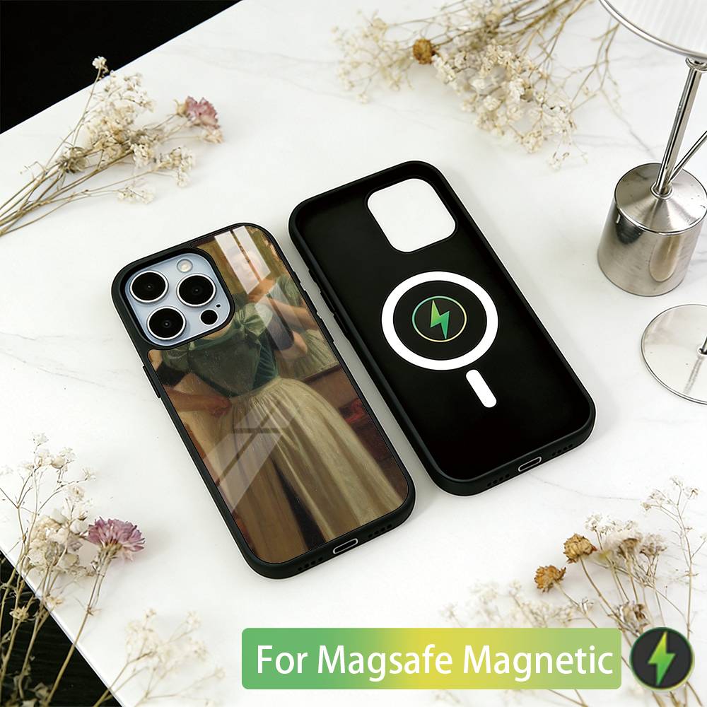 

Girl Art Painting Phone Case For iPhone17,16,15,14,13,12,11 Plus,Pro Magnetic with Magsafe Wireless Charging iPhone16