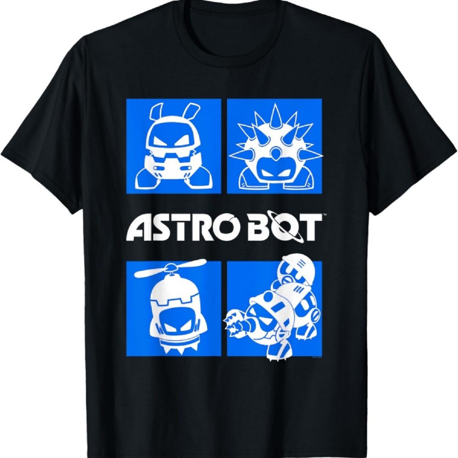 Футболка Playstation с врагами из видеоигры Astro Bot S