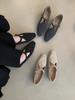 Retro Mary Jane single shoes women's shoes 2025 new spring and autumn loafers pointed woolen single shoes