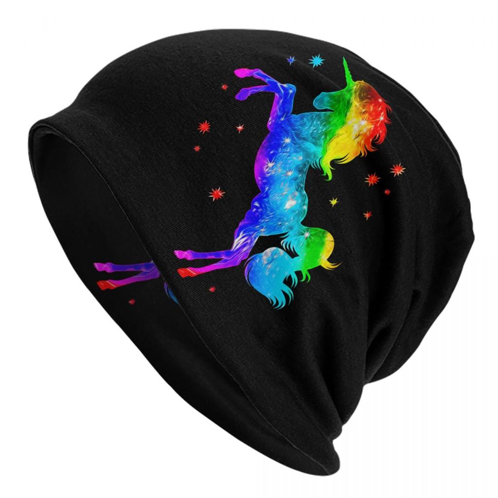 Sleeping Baby Rainbow Unicorn Skullies Beanies Caps For Unisex Women Unisex Fashion Winter Warm Knitting Hat Adult Bonnet Hats